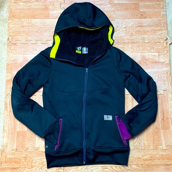 Vintage Volcom Snowboard Jacket Women’s Small TDS Thermal Defense Hood Full Zip - Picture 5 of 16
